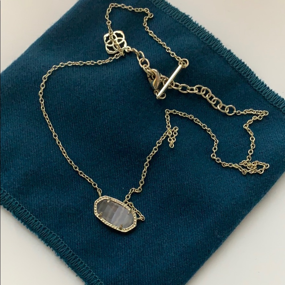 Gold grey Kendra Scott necklace